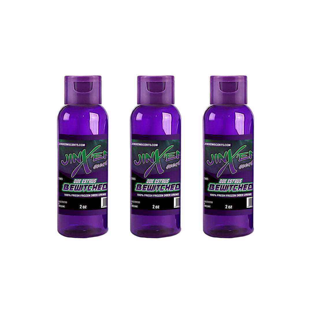 Fresh Deer Urine - doe estrus - bewitched 3 pack
