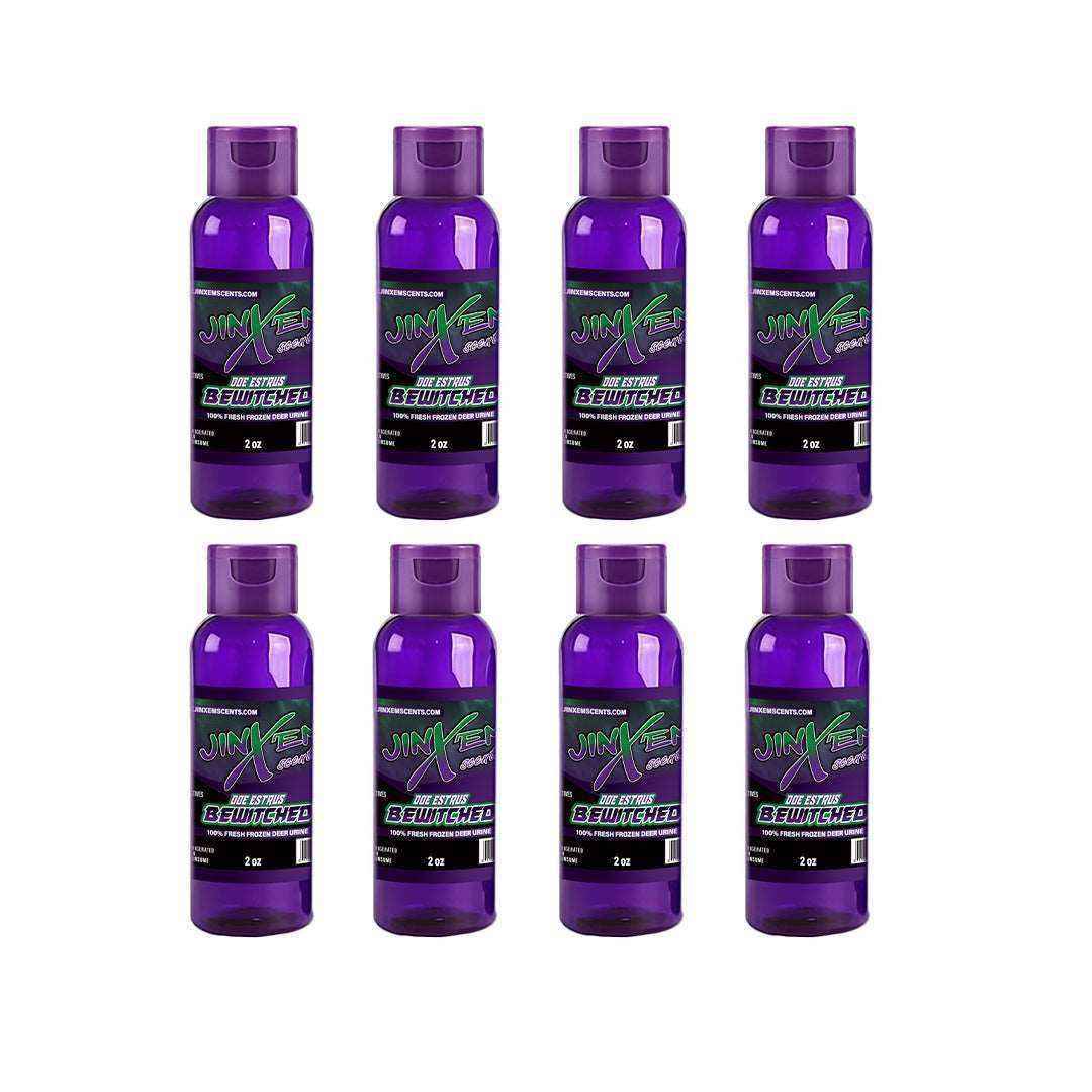 Fresh Deer Urine - doe estrus - bewitched 8 pack