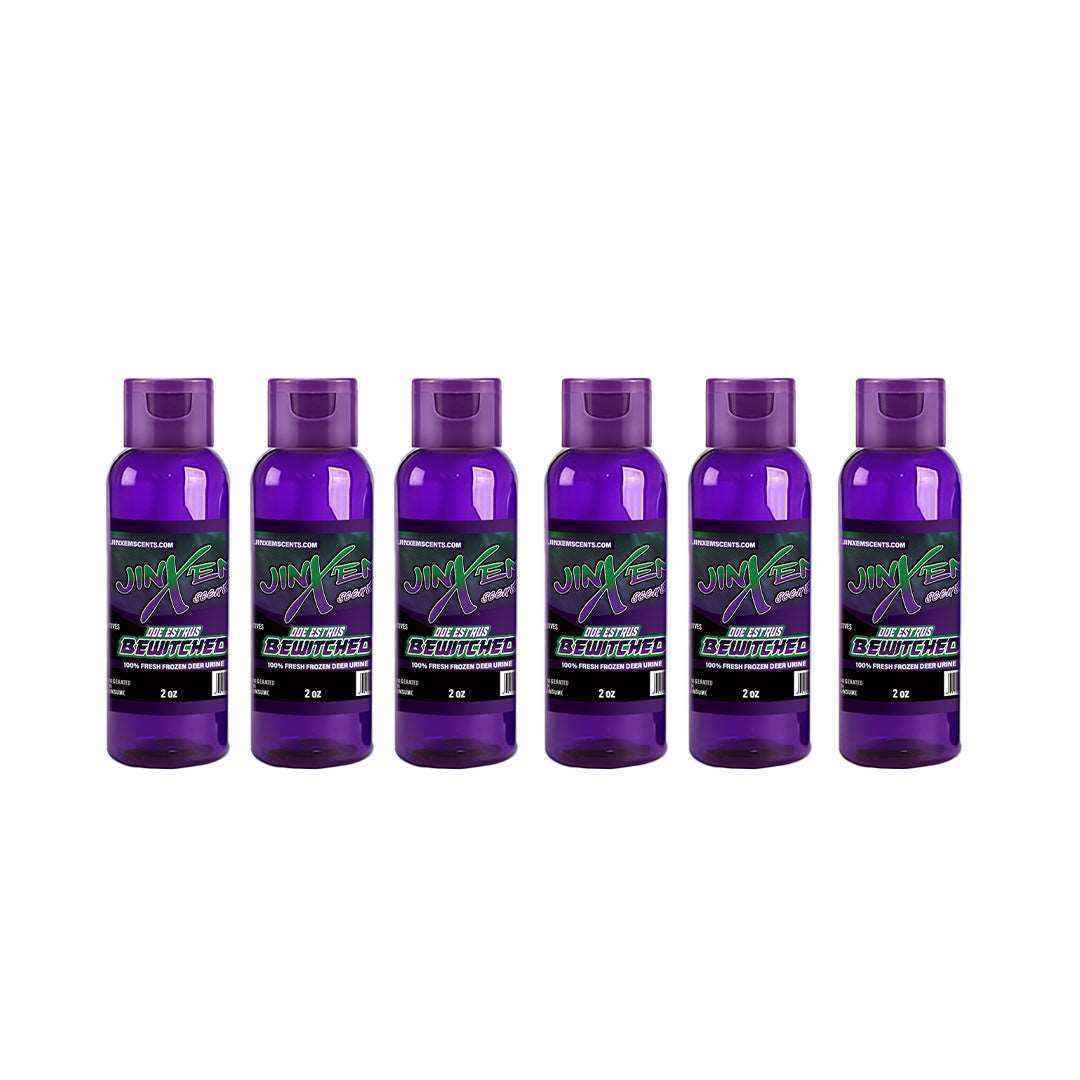 Fresh Deer Urine - doe estrus - bewitched 6 pack