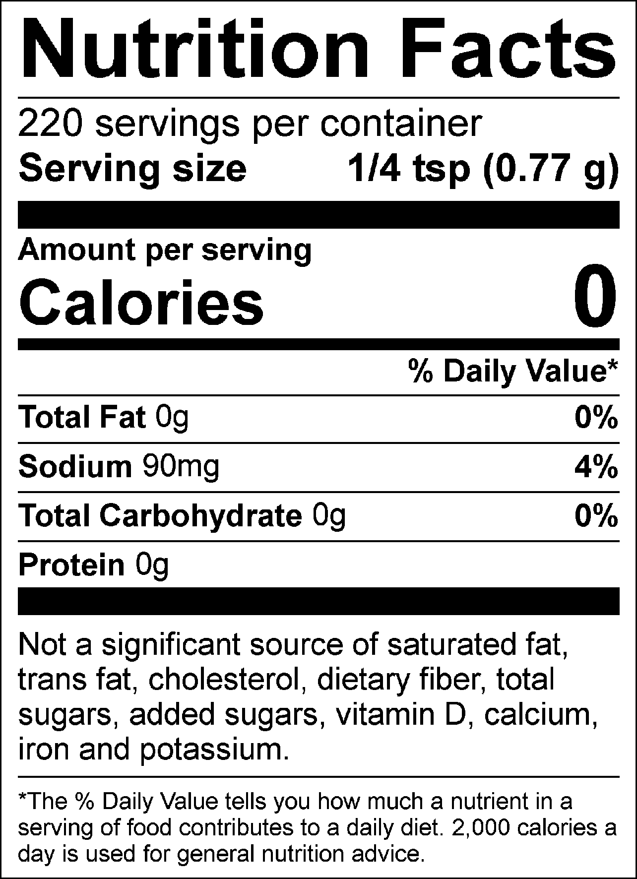 Pitmasters Nutrition Facts