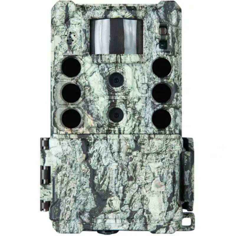Bushnell Core DS-4K No Glow Game Camera 32 MP front view in Treebark Camo