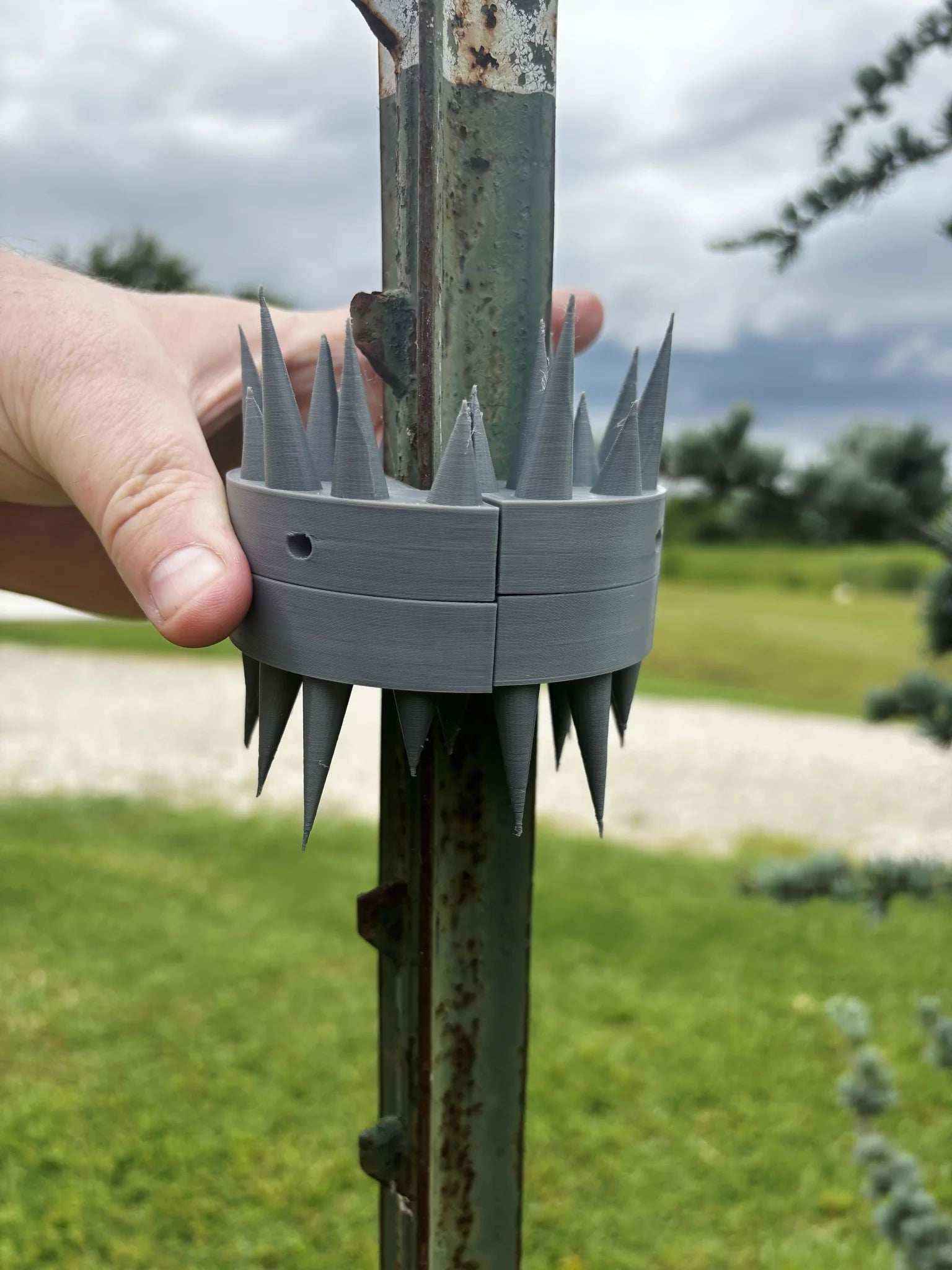 Coon Claw by AirBoss raccoon deterrent close-up showing spike design