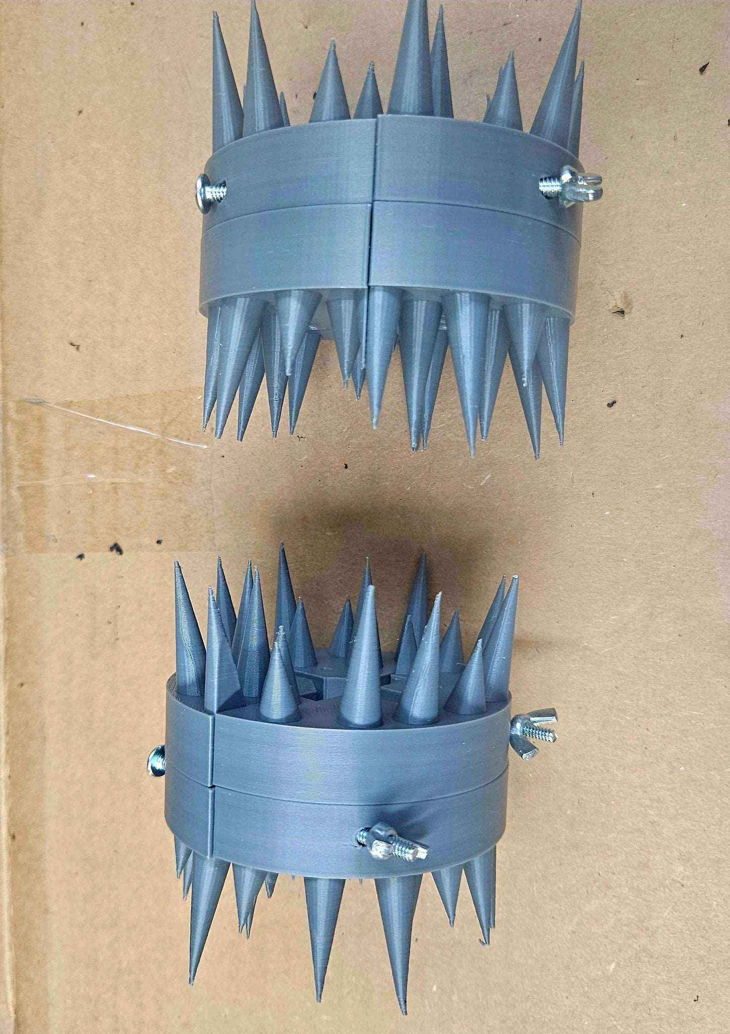 Coon Claw by AirBoss mounted on deer feeder pole preventing raccoon access