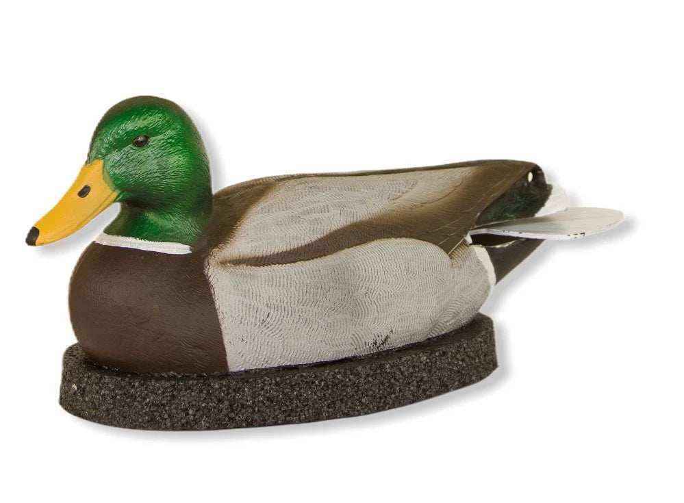 The Wagger Drake Duck Decoy with realistic mallard coloring and motion base