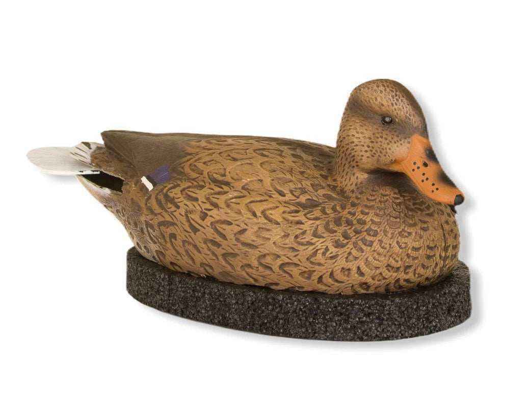 The Wagger Hen Duck Decoy with natural female mallard pattern and motion base
