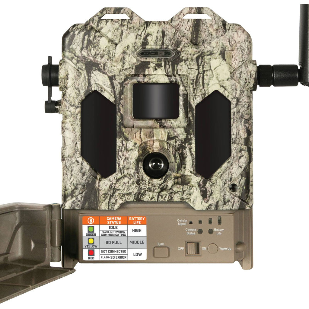 Bushnell 32 MP Game Camera in use capturing wildlife with live feed capability
