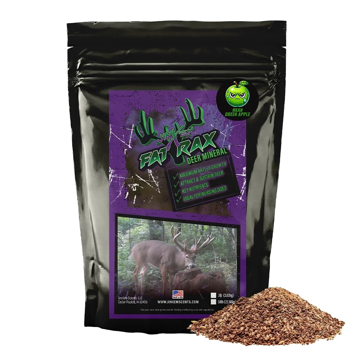 Fat Rax Deer Mineral - Mean Green Apple
