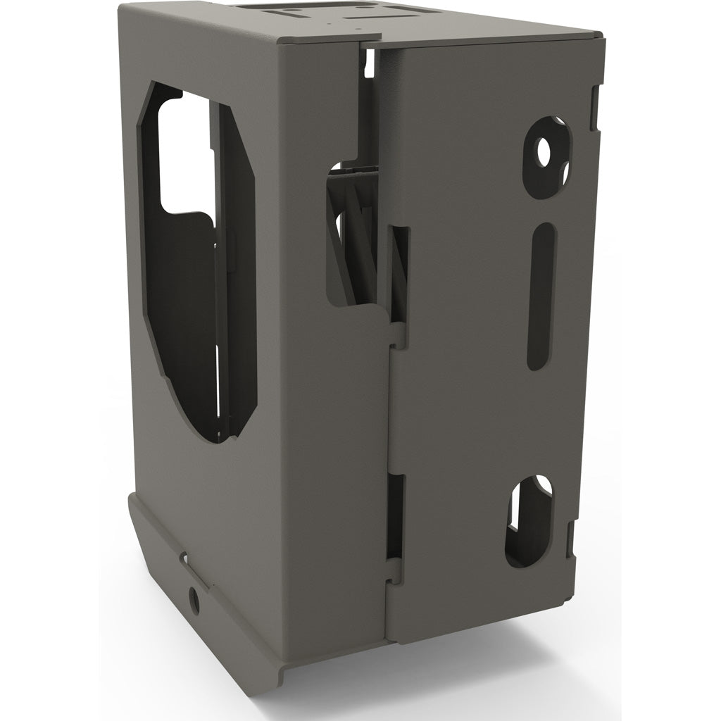 "Tactacam Security Box interior showing camera mounting system and cable management"