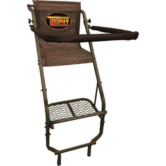 Trophy Treestands Hornet 18ft ladder stand with padded seat and shooting rail
