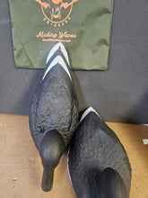 Black SALLI WOBBLER duck decoy front view showing motion mechanism