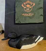 Black SALLI WOBBLER motion duck decoy side profile view