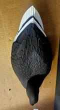 Black SALLI WOBBLER duck decoy top view showing white highlights