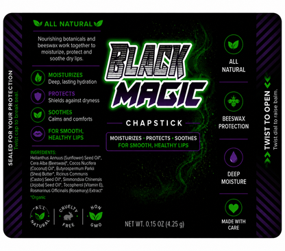 Black Magic Unscented Chapstick