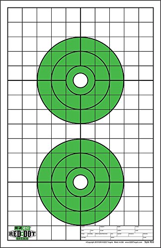  EZ2C Targets RD3 paper targets with two 6-inch bullseyes for hunting and shooting practice