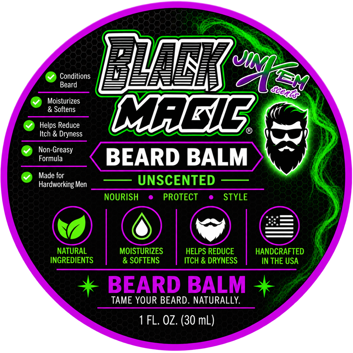 Black Magic Unscented Beard Balm
