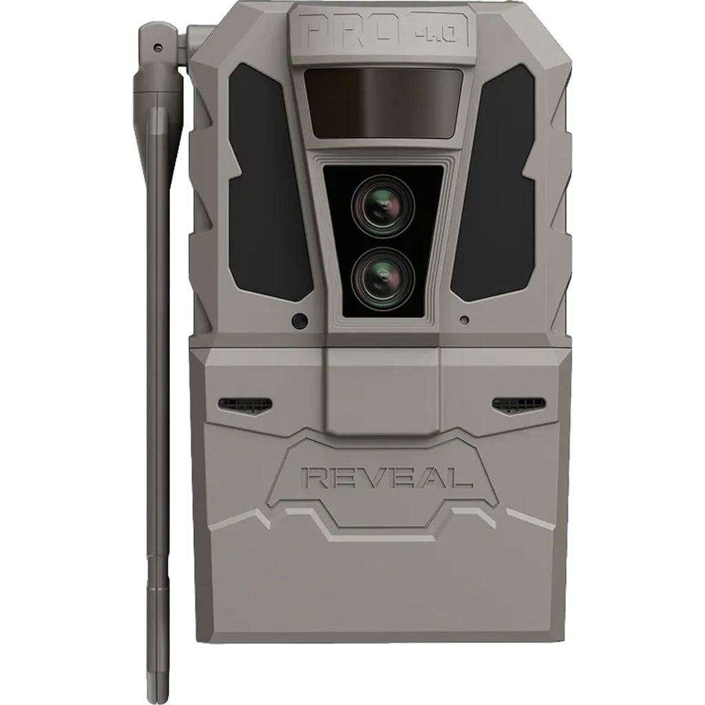 Tactacam Reveal XPro 4.0 Cellular Trail Camera front view with antenna